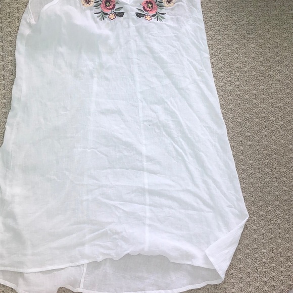 White Beach Coverup Dress Girls Medium - Picture 3 of 4